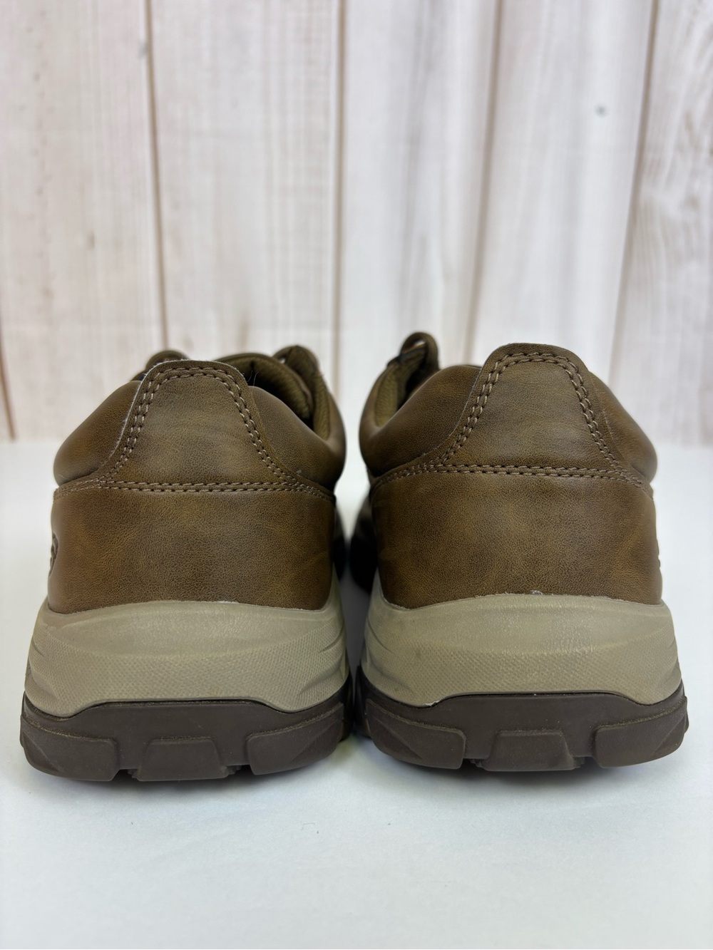 Skechers Relaxed Fit Knowlson Leland Leather Sneakers Comfort Shoes Brown Size 9 - Picture 8 of 15